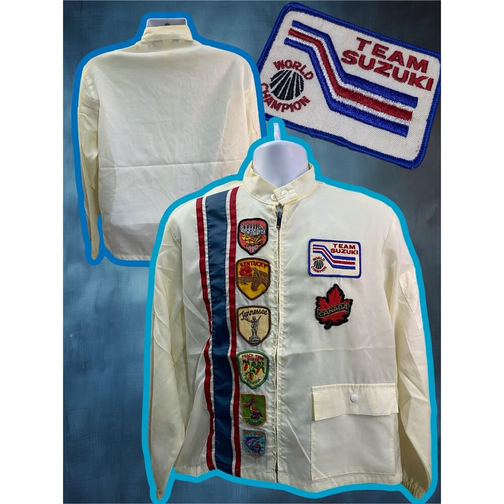 Vintage Rare 60s Swingster Racing Medium Team Suzuki state patches OH TN FL GA